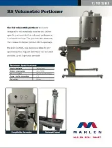 Thumbnail: RS Volumetric Portioner Brochure