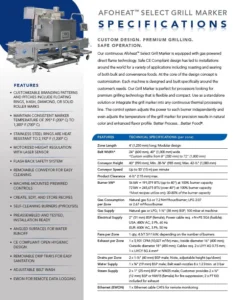 Thumbnail: Afoheat Grill Marker Spec Sheets