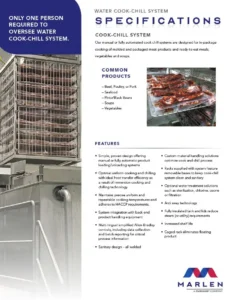 Thumbnail: Water Cook-Chill System Spec Sheet